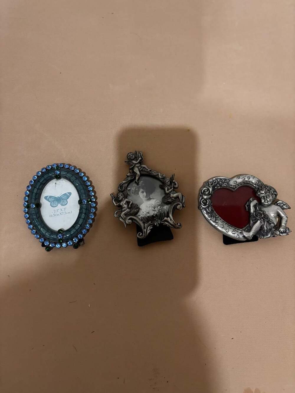 Lot Of 3 Vintage Ornate Miniature Picture Frames